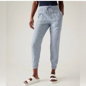 Athleta Retreat Linen Jogger - 12 Tall - Chambray Blue